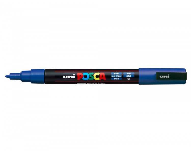 Rotulador uni posca pc-3m marcador de pintura punta conica 0,9-1,3 mm azul
