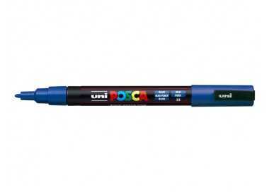 Rotulador uni posca pc-3m marcador de pintura punta conica 0,9-1,3 mm azul