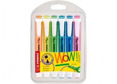 Rotulador stabilo fluorescente swing cool swing cool estuche 6 unidades colores surtidos