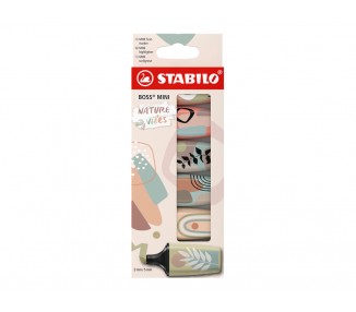 Rotulador stabilo boss mini naturevibes estuche de 6 unidades colores surtidos