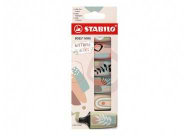 Rotulador stabilo boss mini naturevibes estuche de 6 unidades colores surtidos