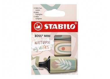 Rotulador stabilo boss mini naturevibes estuche de 3 unidades colores surtidos