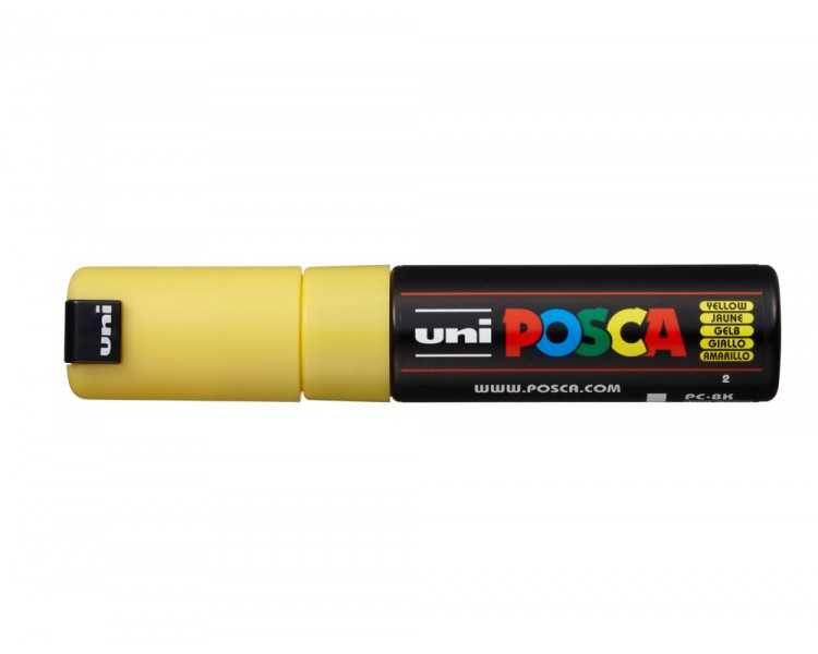 Rotulador uni posca 8 mm pc-8k amarillo
