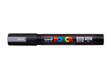 Rotulador uni posca 1,8 - 2,5 mm pc-5m plata