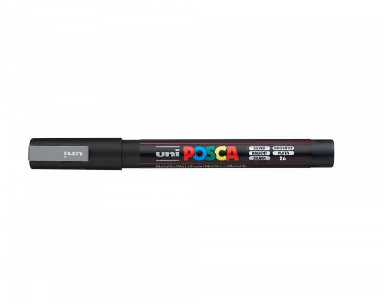 Rotulador uni posca 0,9 - 1,3 mm pc-3m plata