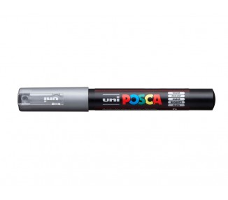 Rotulador uni posca 0,7 mm pc-1m plata