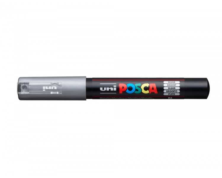 Rotulador uni posca 0,7 mm pc-1m plata