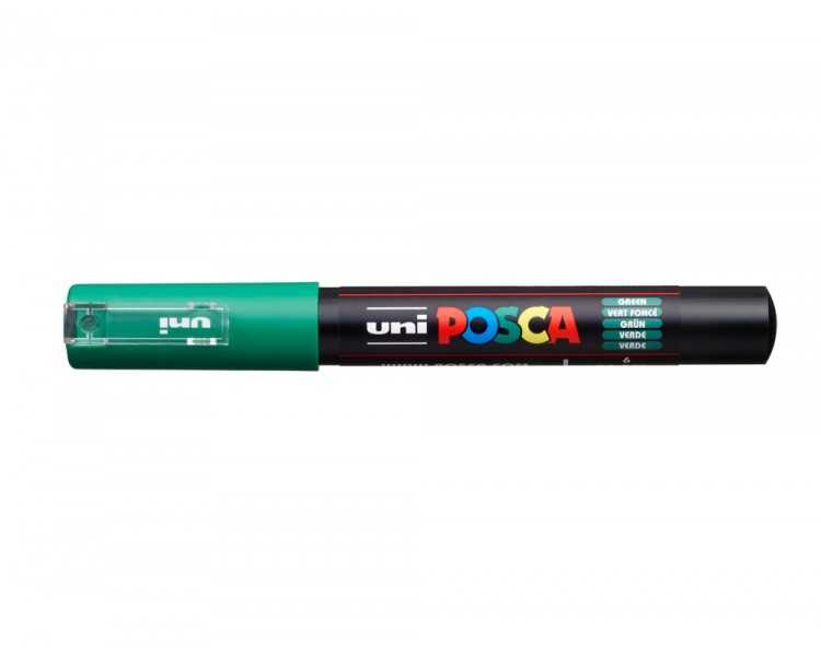 Rotulador uni posca 0,7 mm pc-1m verde