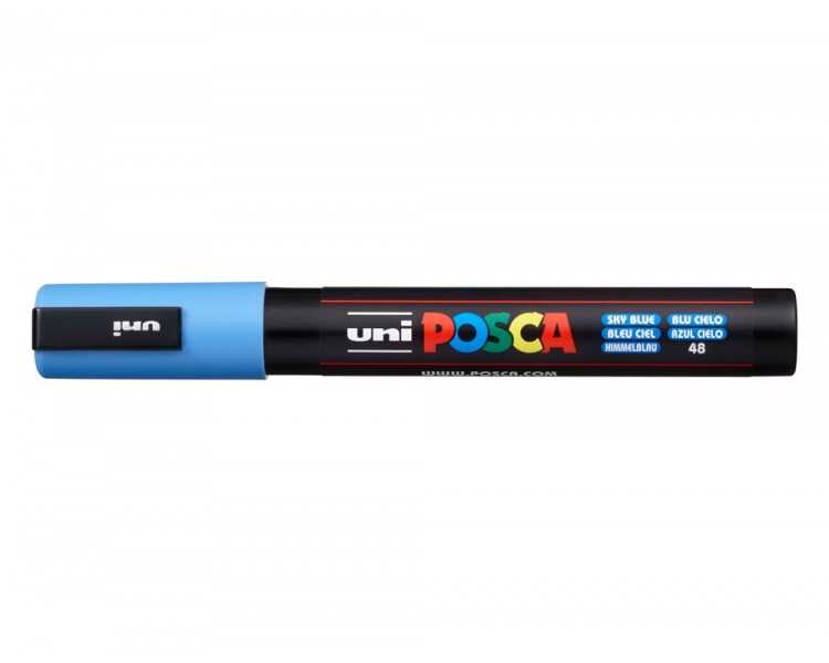 Rotulador uni posca pc-5m marcador de pintura punta conica 1,8-2,5 mm azul cielo