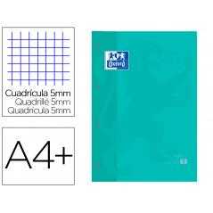 Recambio color 1 oxford din a4+ 80 hojas 90 gr cuadro 5 mm 4 taladros color ice mint - Imagen 1