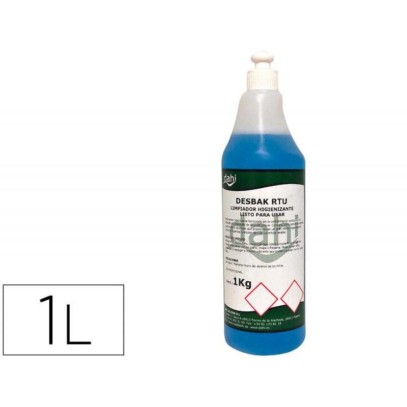 Limpiador bactericida dahi desbak azul botella 1 litro