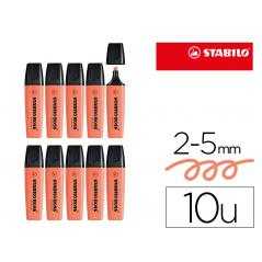 Rotulador stabilo boss fluorescente 70 pastel coral meloso