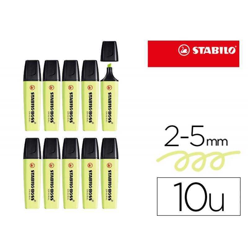 Rotulador stabilo boss fluorescente 70 pastel chispa de lima