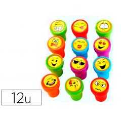 Sello x'stamper emoticono uso escolar expositor de 12 unidades surtidas