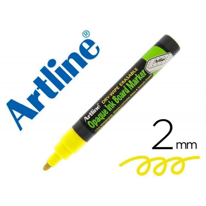Rotulador artline pizarra epd-4 color amarillo fluorescente opaque ink board punta redonda 2 mm