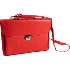 Cartera portadocumentos q-connect con correa cierre metélico y departamentos interiores color rojo 390x280 - Imagen 1