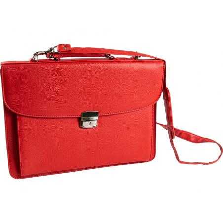 Cartera portadocumentos q-connect con correa cierre metélico y departamentos interiores color rojo 390x280 - Imagen 1