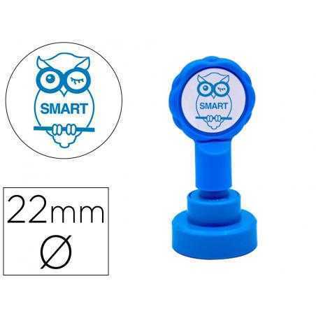 Sello artline emoticono inteligente color azul 22 mm diametro