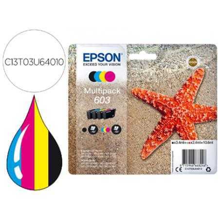 Ink-jet epson 603 xp-2100 / 2105 / 3100 / 4100 / wf-2810 / 2830 / 2835 / 2850 multipack 4 colores negro