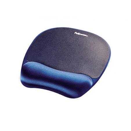Alfombrilla para raton fellowes con reposamuñecas de espuma memory foam azul 230x196x20 mm