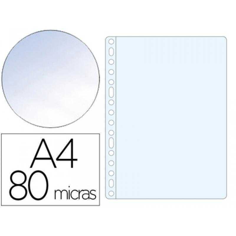 Funda multitaladro q-connect folio 80 mc cristal caja de 1400 unidades