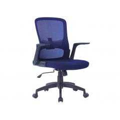 Silla giratoria q-connect base metal regulable en altura 910+75mm alto 610mm ancho 550mm profundidad azul