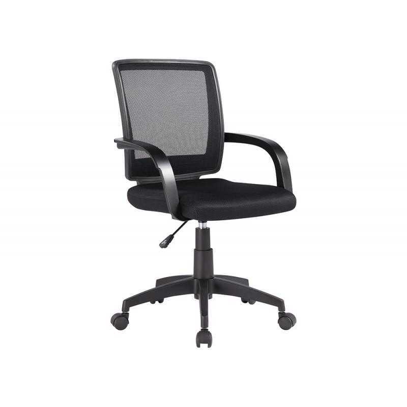 Silla giratoria q-connect respaldo medio regulable en altura 900+100x560x570 mm color negro