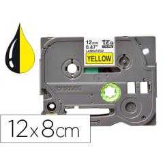 Cinta q-connect tze-631 amarillo-negro 12mm longitud 8 mt - Imagen 1