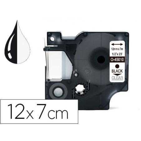 Cinta q-connect negro-transparente 12mm x 7mt dymo - Imagen 1
