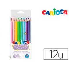 Lápices carioca pastel blister de 12 colores surtidos - Imagen 1