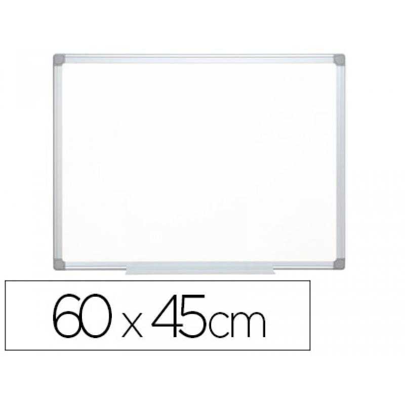 Pizarra blanca q-connect lacada magnética marco aluminio 60x45 cm - Imagen 1