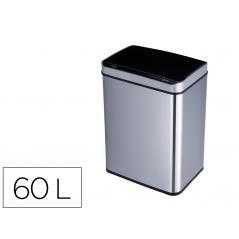 Papelera metalica q-connect con sensor automatico capacidad 60 litros 630x270x400 mm