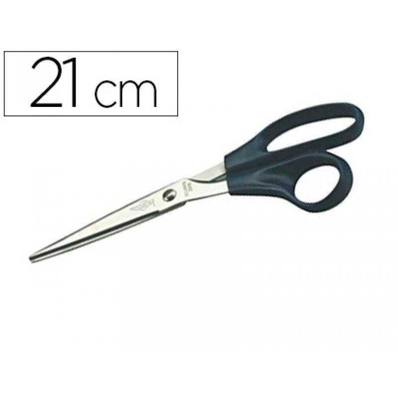 Tijera oficina faibo acero inoxidable 21 cm empuñadura ergonomica en blister - Imagen 1