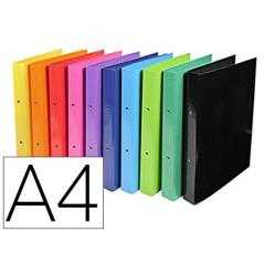 Carpeta exacompta iderama 2 anillas 30 mm din a4 carton forrado pvc colores surtidos