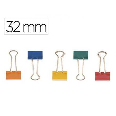 Pinza metálica q-connect reversible n.3 32 mm caja de 10 unidades colores surtidos - Imagen 1