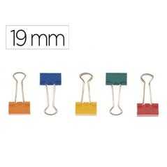 Pinza metálica q-connect reversible n.1 19 mm caja de 10 unidades colores surtidos - Imagen 1
