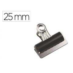 Pinza metálica q-connect pala fija 25 mm caja de 10 unidades - Imagen 1