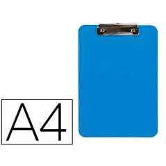 Portanotas q-connect plastico din a4 celeste 2,5mm