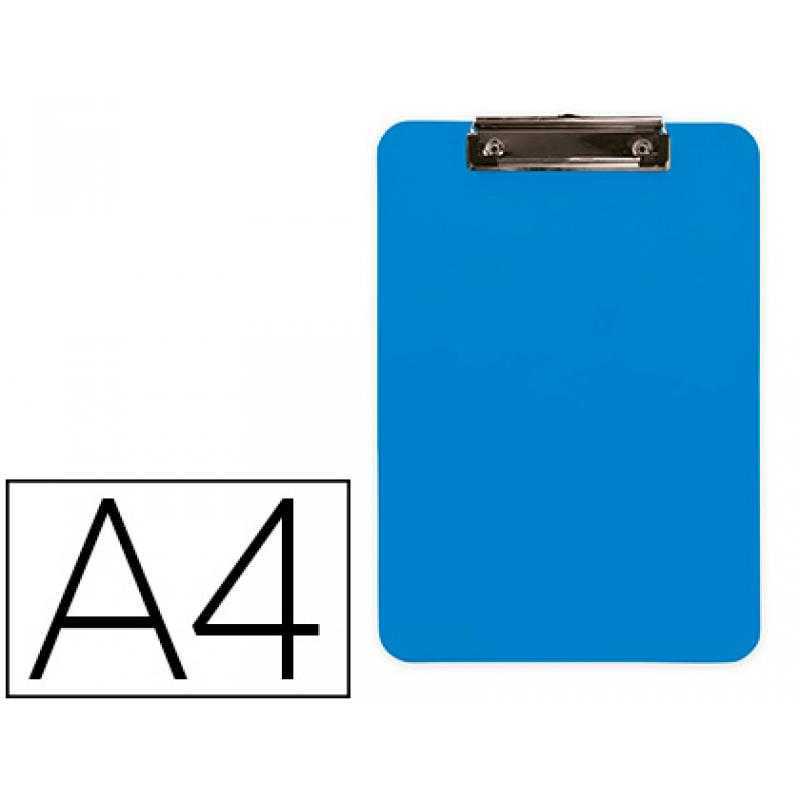 Portanotas q-connect plastico din a4 celeste 2,5mm