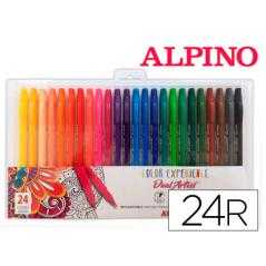 Rotulador alpino dual artist color experience estuche de 24unidades colores surtidos - Imagen 1