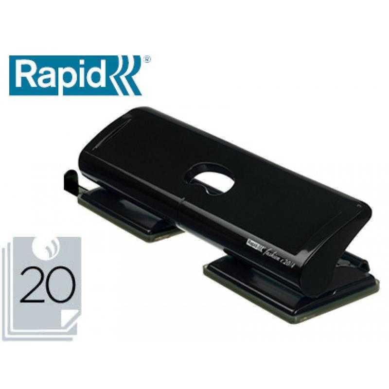 Taladrador rapid fashion fc20/4 metalico color negro 4 taladros capacidad 20 hojas