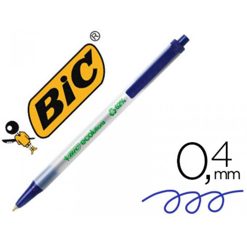 Boligrafo bic ecolutions clic stic azul