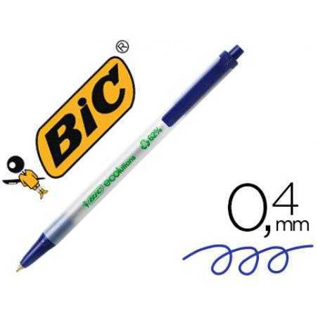 Boligrafo bic ecolutions clic stic azul