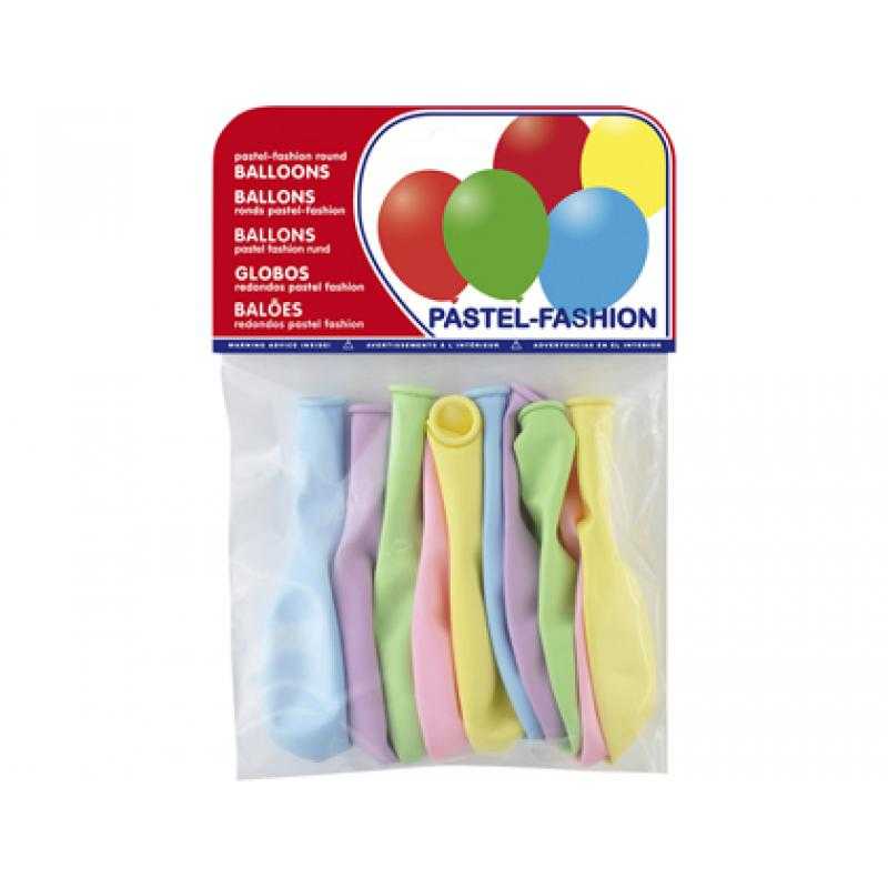 Globos pastel claro bolsa de 10 unidades surtidas - Imagen 1