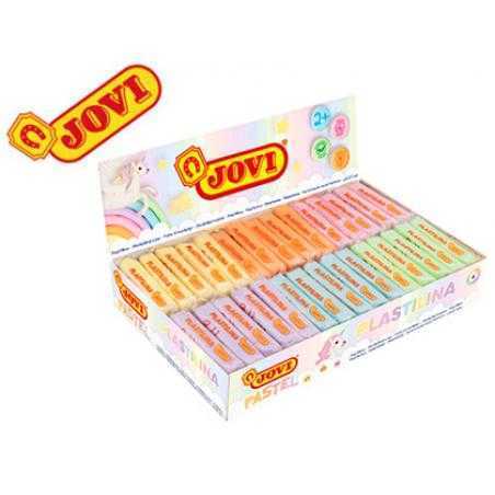 Plastilina jovi 70 surtida tamaño pequeño 50 g colores pastel caja de 30 unidades - Imagen 1