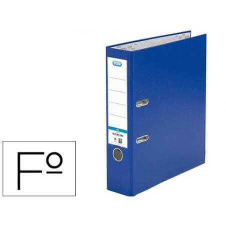 Archivador de palanca elba carton forrado pvc con rado top folio lomo 80 mm azul
