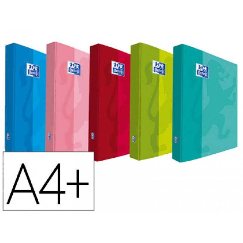 Carpeta de gomas oxford school din a4+ con solapas tapa extradura colores tendencias surtido
