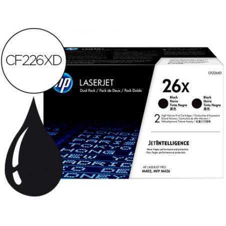 Toner hp laserjet pro 26x m402 mfp m426 negro pack de 2 unidades 9000 paginas