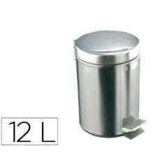 Papelera con pedal acero inoxidable brillo 12 l 400x250x300 mm