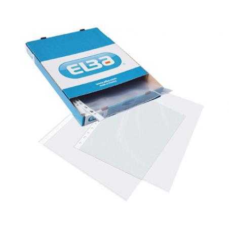 Funda multitaladro elba standard folio 70 micras cristal caja de 100 unidades